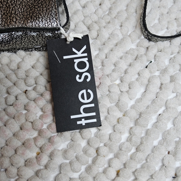Customer Return The Sak Black and Silver Metallic Los Feliz Crossbody Bag - Picture 9 of 14